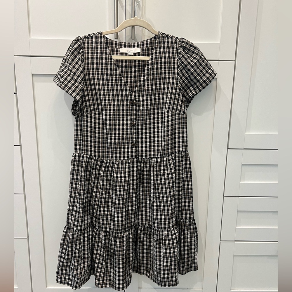 Loft tiered mini dress